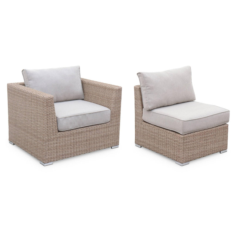 Wynnbrook 14 Seater Rattan Sofa Set, Natural