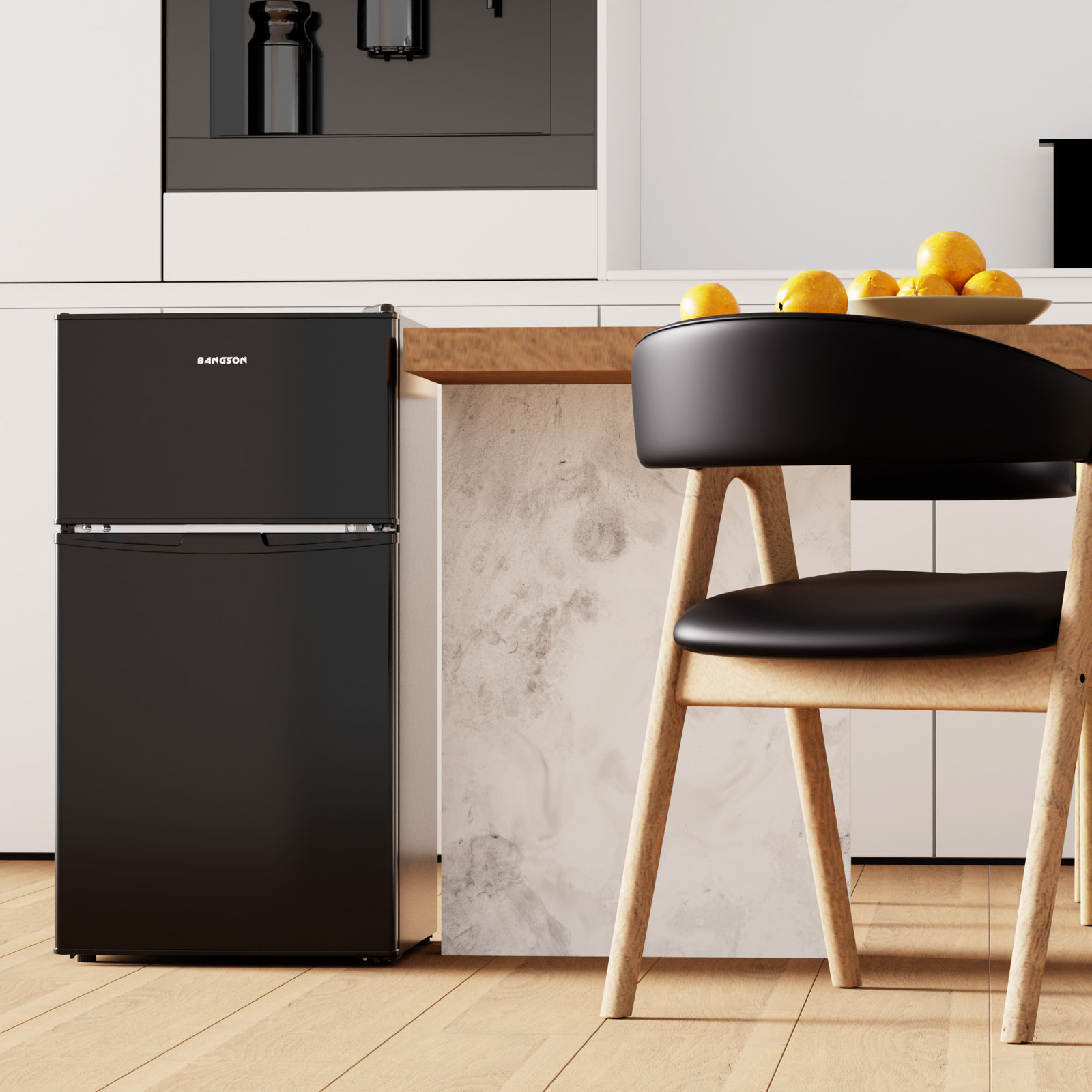 BANGSON 3.2 Cu.Ft Mini Fridge with Freezer, 2 Door Compact Refrigerator, Adjustable Temperature & Low Noise, for Apartment, Dorm, Office, Black | Fridge.com