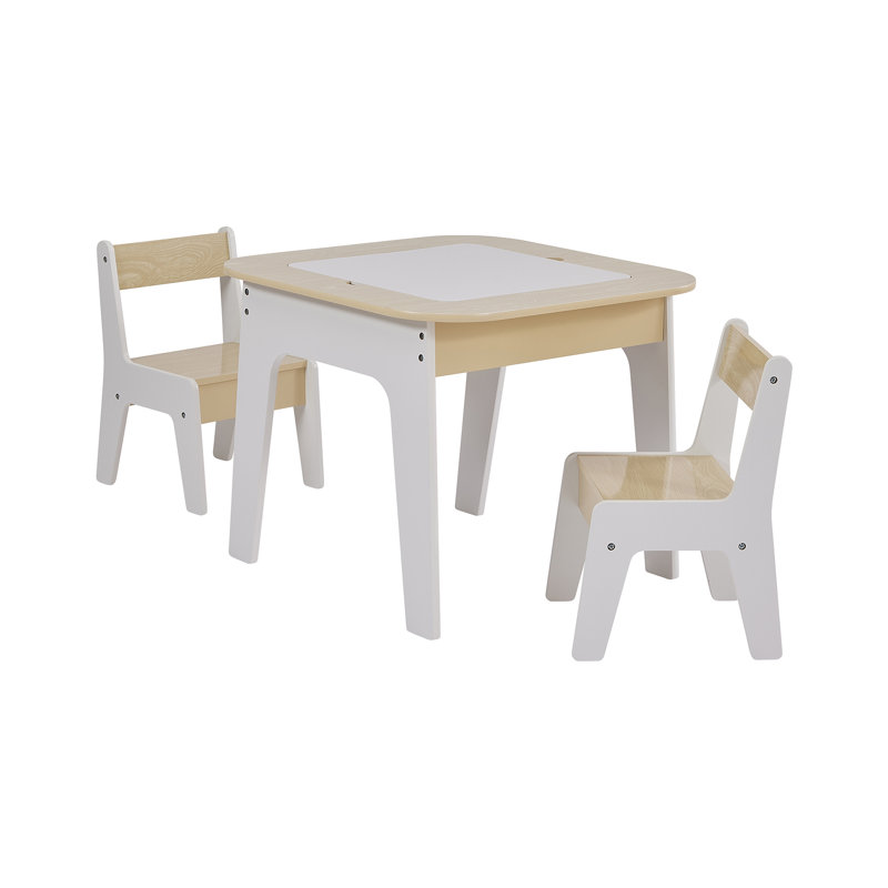 Kids 3-in-1 Storage Table and Two Chairs Set