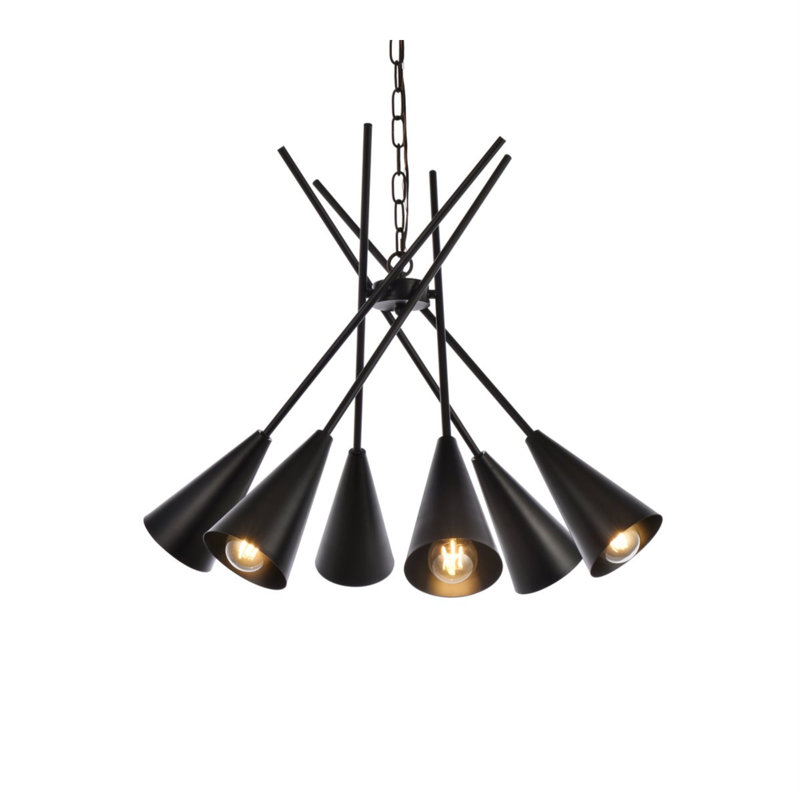 Giambattista Modern Linear Chandelier, Black