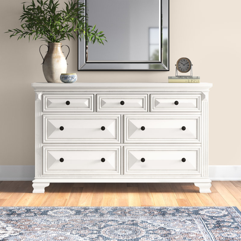 64 " W 7 - Drawer Dresser, Antique White