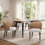 Chaises de salle à manger modernes en similicuir avec dossier rembourré uni (ensemble de 4)-1407632027