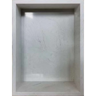 Niche de douche en marbre blanc Jazz sans tablette 12 x 16 (1 pièces par boîte)