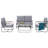 Golena 4 - Person Patio Conversation Set with Cushions
