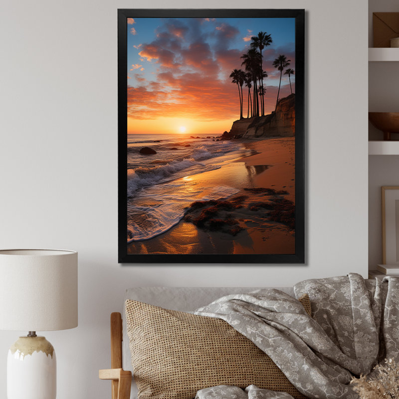 «Girdler California Landscape», reproduction, Cadre simple noir, H 20 po x l 12 po x P 1 po