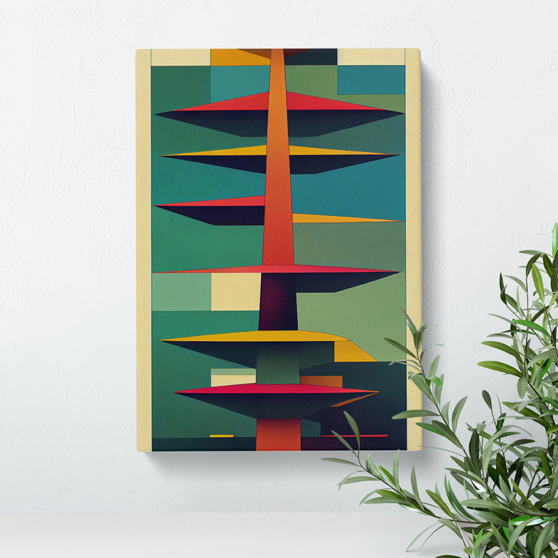 Bold Abstract Tree No.2 - Wall Art, Wrapped Canvas, 50cm H x 35cm W x 3cm D, No Matte