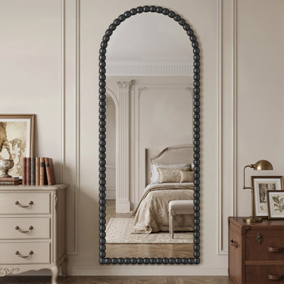 Miroir arqué pleine longueur, miroir décoratif perlé