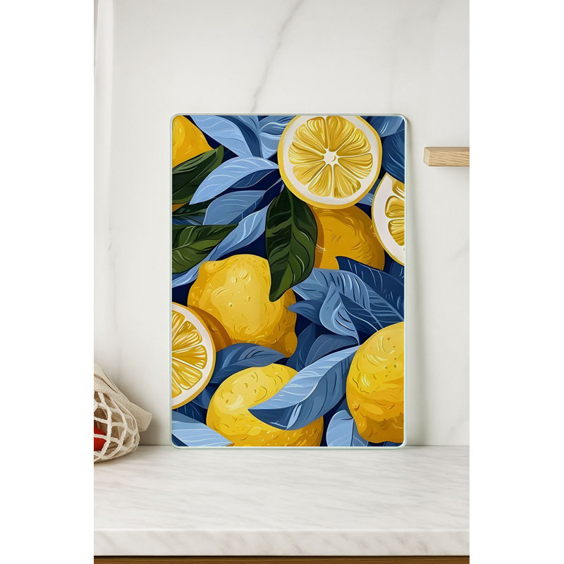 Premium Tempered Glass Cutting Board, 11.8 x 15.7 inches | 100% Antibacterial, Easy Clean Design with Non-Slip Silicone Feet | Ideal for Safe Food Preparation in Kitchen, Stylish & Functional