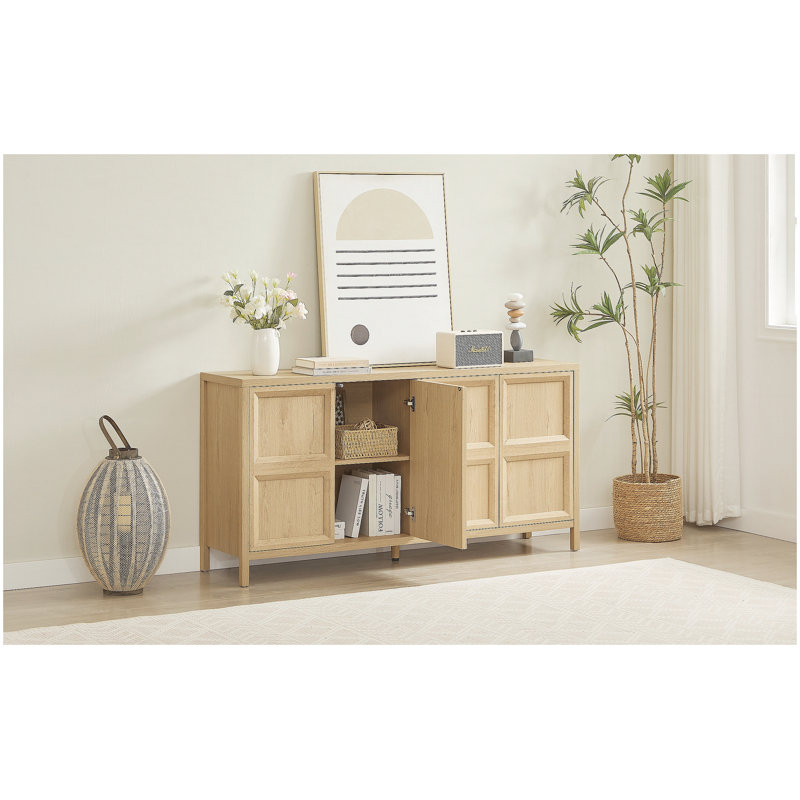 Armoire de rangement moderne de 67 po avec ouverture basculante, charnières à fermeture en douceur et support mural antidérapant, commode de chambre à coucher chêne