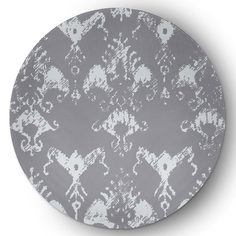 Chenille Abstract Indoor Rug, Round 5'