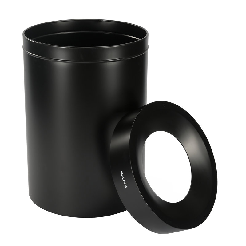 50 gallons Poubelle d'intérieur commerciale en acier inoxydable, Noir