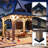 14' x 12' Hardtop Gazebo with Double Roof, Cedar Wood Frame Permanent Patio Pavilion for Backyard, Deck, Poolside