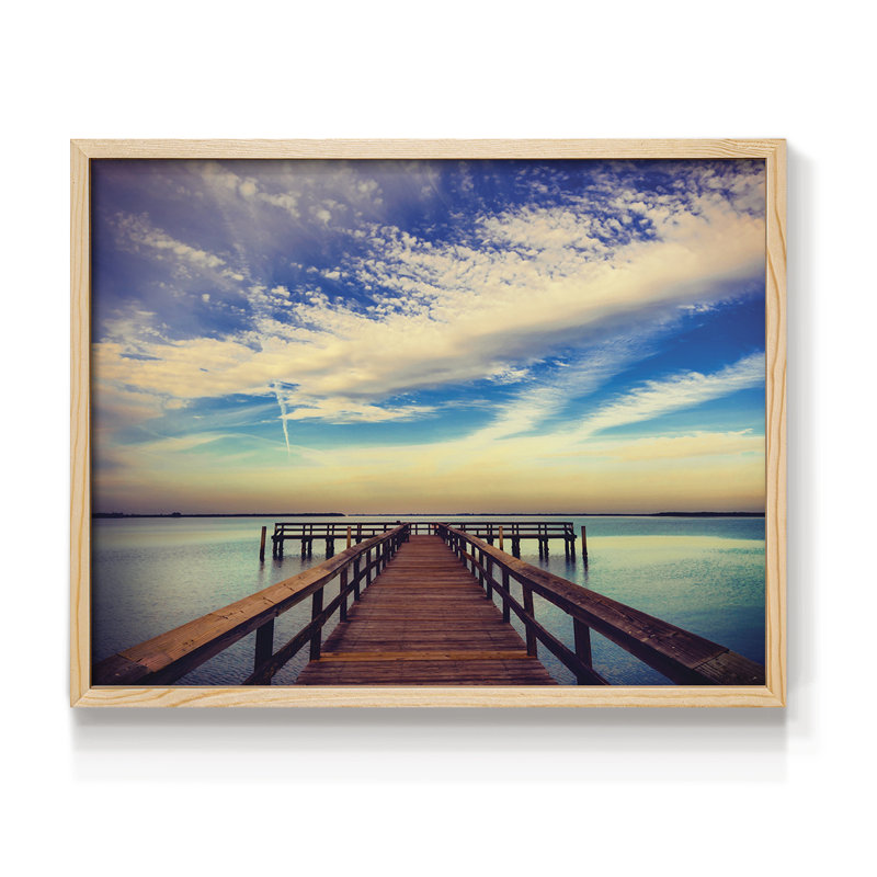 Sunrise Magic -Framed Print - Restickable, 8" H x 10" W, Natural