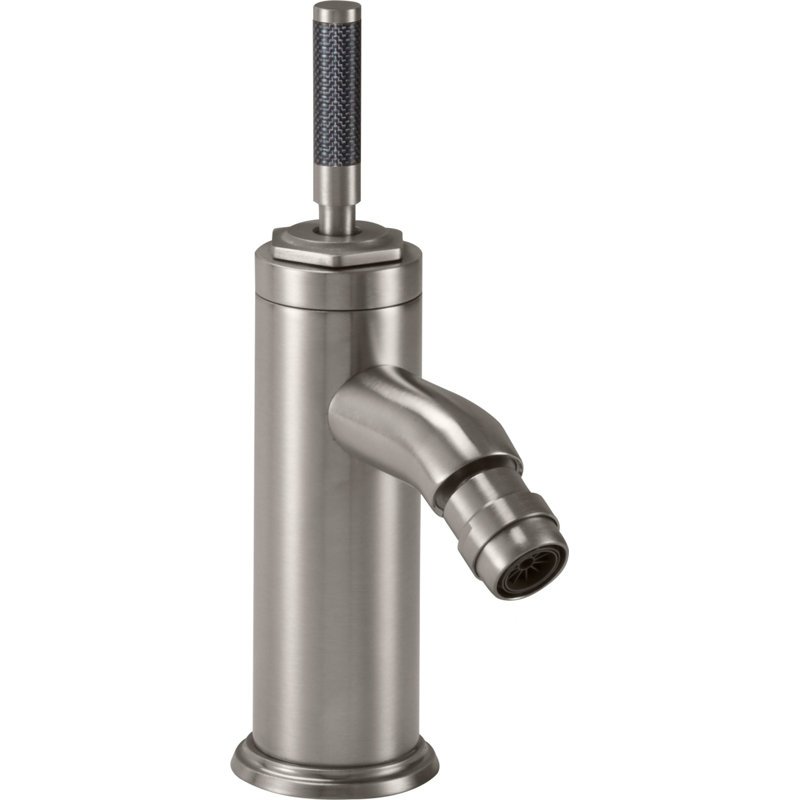 Descanso Bidet Faucet - Carbon Fiber Handle, Polished Nickel