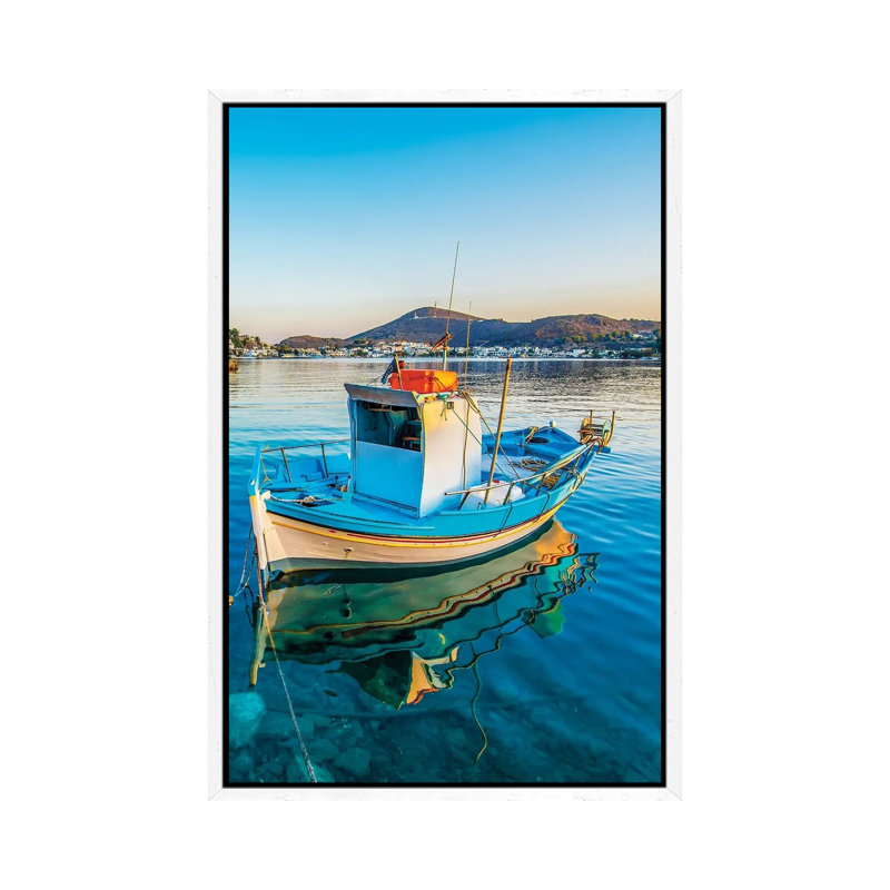 Patmos II by Nejdet Duzen - Gallery-Wrapped Canvas Giclée on Canvas, 66.04 cm H x 45.72 cm W, White Framed