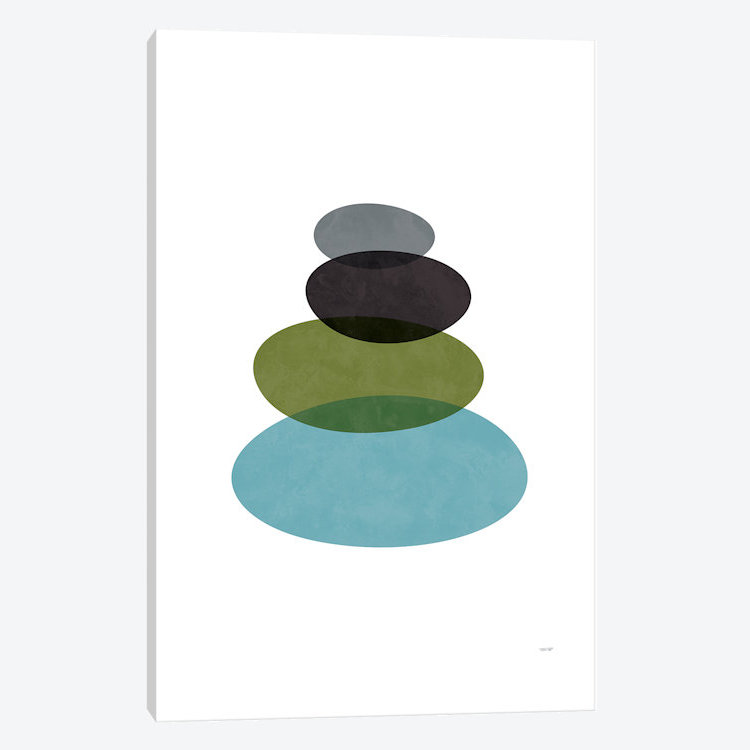 « modern pierres », impression sur toile, H 12 po x l 8 po x P 0,75 po, Toile tendue, Pas de tapis
