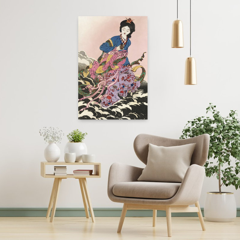 Art contemporain contemporain rétro classique, H 36 po x l 24 po