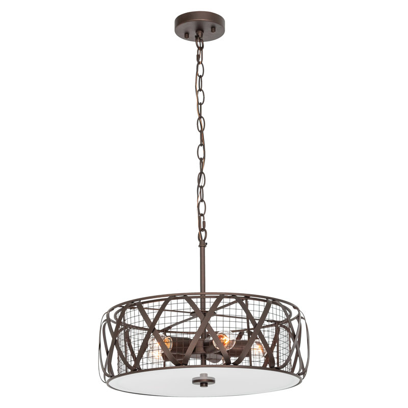 Eriko 5-Light Dimmable Drum Chandelier