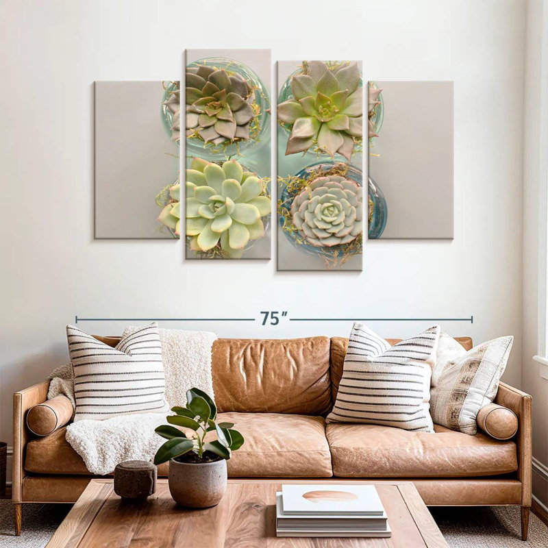 Succulent Pots, 42" H x 68" W