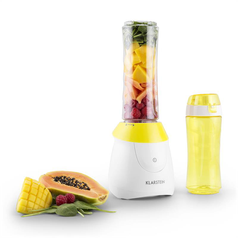 Klarstein Paradise City 3 Speed Countertop Blender, Yellow and white