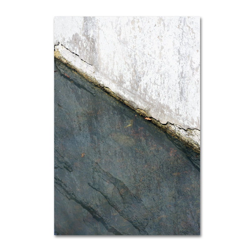 Abstract Concrete Reflection Framed Canvas Print, 20" x 15"