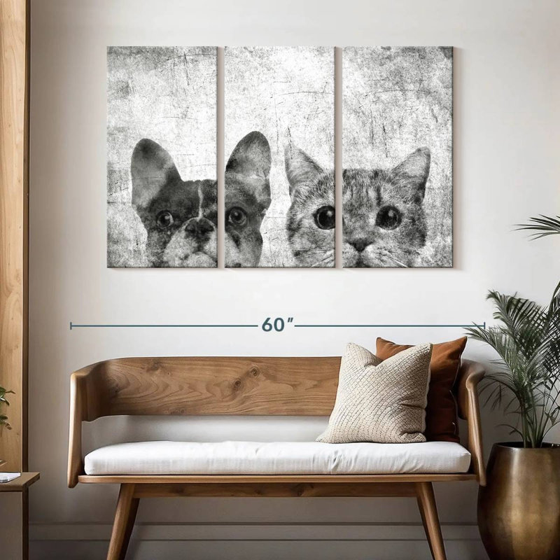 Brampt Pets Black And White, 32" H x 50" W