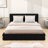 Queen Wooden Upholstered Platform Bed with Headboard-1912321868