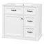 Meuble-lavabo de 36 pouces avec lavabo, armoire avec 4 tiroirs, porte à fermeture douce et tablette réglable, lavabo en céramique, meuble-lavabo moderne pour l'organisation de la salle de bain, finition blanche-1348258056
