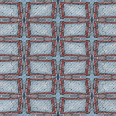 Tapis bleu / rouge Power Loom
