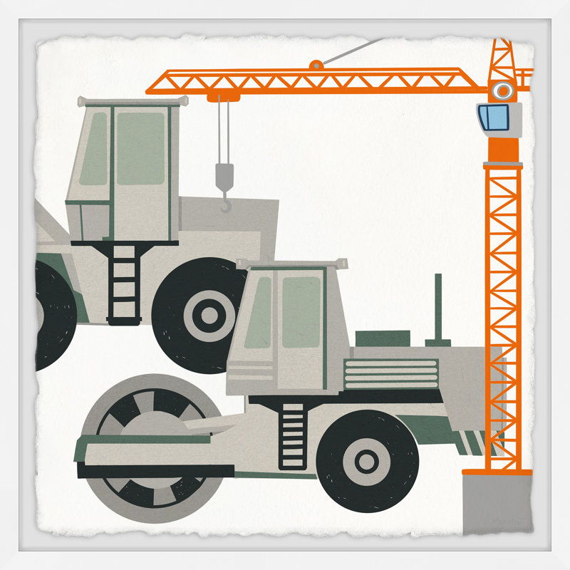 Braedon Road Compactors and Pavers, reproduction encadrée, H 12 po x l 12 po x P 1,5 po