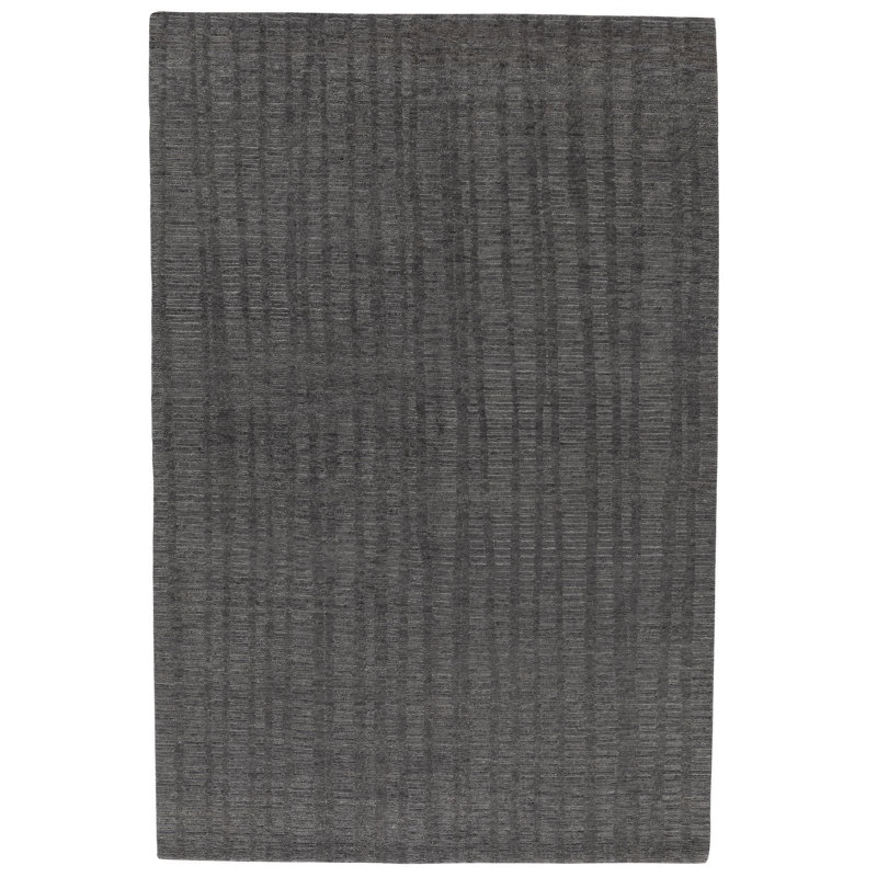 Rays Area Rug in Black/Gray/Neutral, Rectangle 8' x 10'