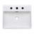 Aquaterior 20" x 16.75'' White Ceramic Rectangular Bathroom Sink Porcelain 3 Hole Above Counter with Pop-up Drain