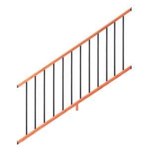 ProWood Moulded Wood Stair Railing Kit with Square Aluminum Balusters(incomplete missing pieces )