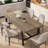 Rectangular Dining Table for 6-8, Modern Industrial Sturdy Table, Heat-Resistant-976274486