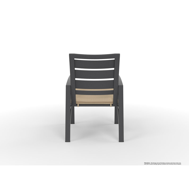 Arc Outdoor Bar Stool, Carbon Black, Surpass Stone