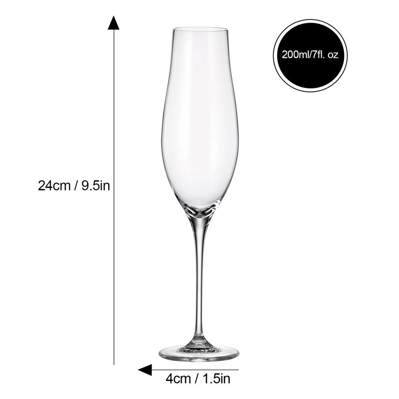 Bianney 7oz. Crystal Flute Set