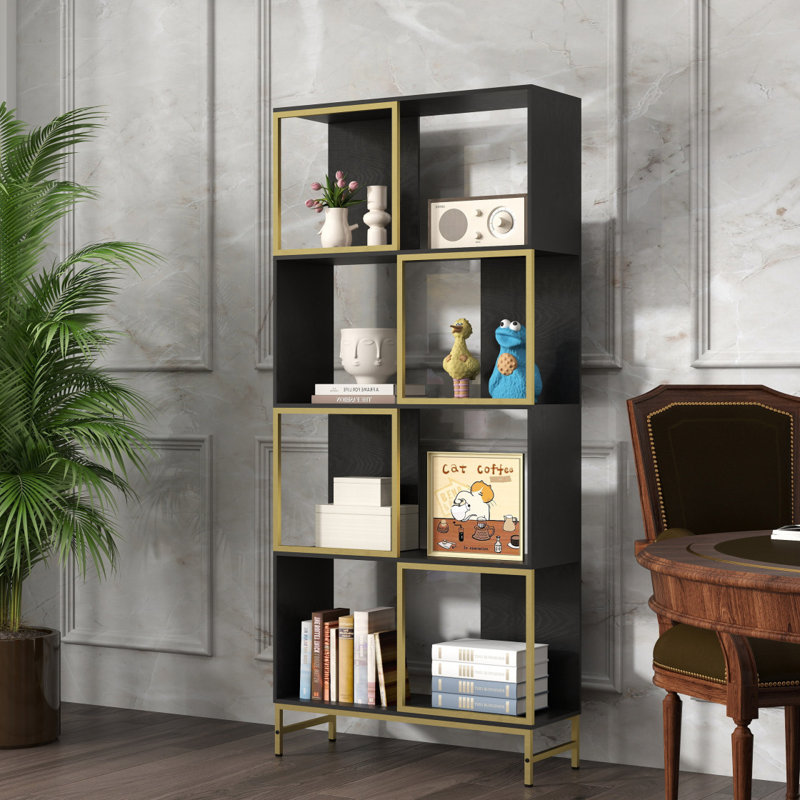 Étagère de rangement à 4 niveaux pour bibliothèque