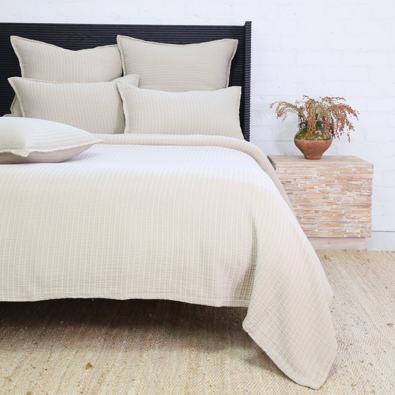 Natural Cotton Ribbed Standard Pillow Sham