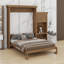 Lit escamotable avec tablettes de rangement et décoration à persiennes-1580149085
