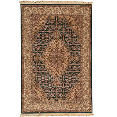 Wool Oriental Area Rug in Green