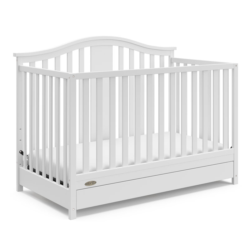 Solano 4-in-1 Convertible Crib with Storage, White