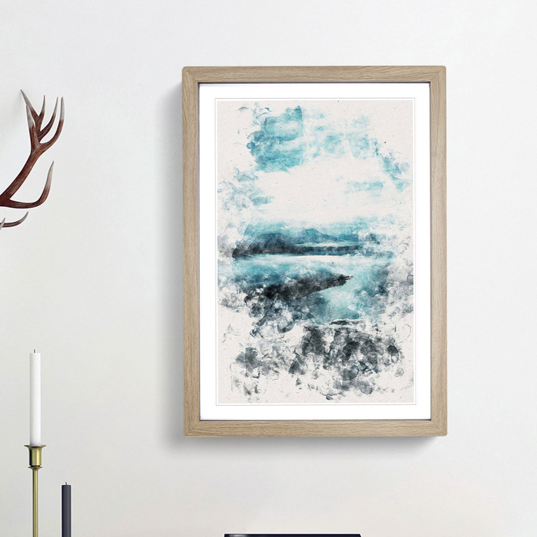 Aerial View of the Isle of Skye in Scotland - Framed Print