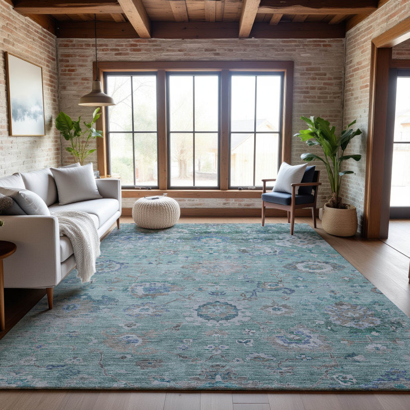 Premium Machine Washable Konopka AMF1107 Global Rug, Rectangle 10 pi x 14 pi