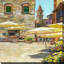 «Siena Flower Market I» par Howard Behrens - Peinture-849935468-849935469