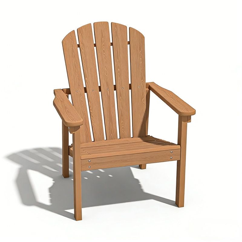 Chaise de salle à manger Nautical Curveback Adirondack, Brun