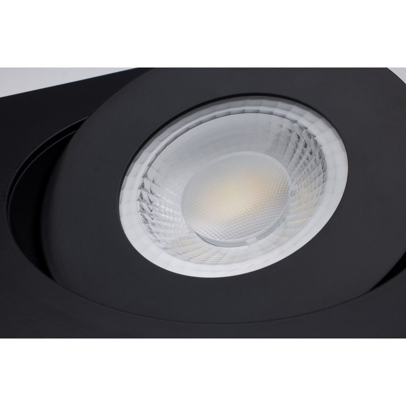 6" Ultra Slim Selectable CCT New Construction IC LED Canless Recessed Lighting Kit, Black