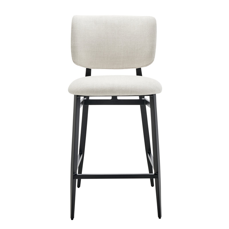 Tabouret de comptoir rembourré Inola, Beige