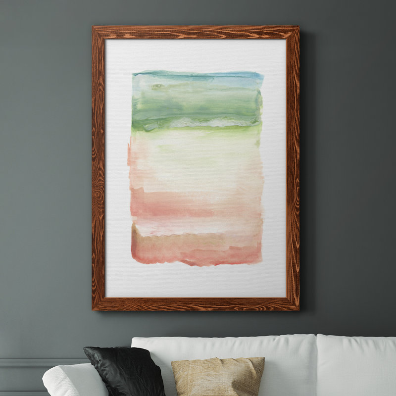 Skye I - Peinture sur toile encadrée, H 31,5 po x l 23,5 po x P 1,5 po, Toile avec cadre érable