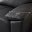 Canapé modulaire noir en similicuir-129020878
