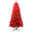 Arbre de Noël rouge captivant de 5 pi, 624 pointes épaisses et réalistes, installation de la branche à charnière lisse, arbre de base en métal de 60 po en hauteur, assemblage rapide très dense